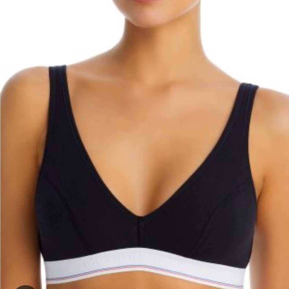NWOT, Alexander Wang Women's Black Ribbed Bralette. XS.